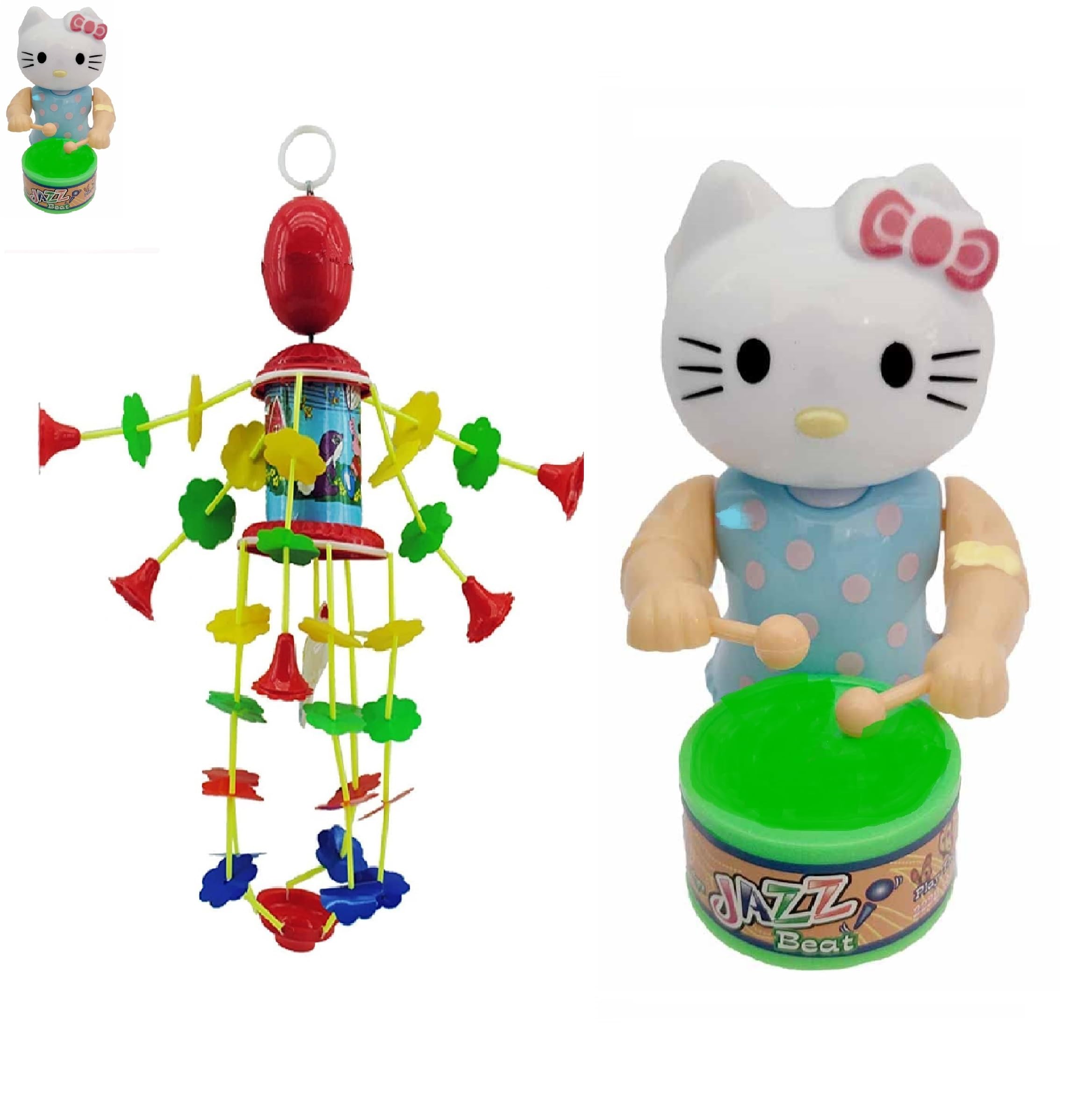 SHANVI Toys Cute Drummer Toy with Cradle Hanging Jhoomer Musical Merry Go Round Automatic Toy with Soothing Sound for Kids (Electric-JHO-New KITTY-02) (B0CGNKYRZZ) Amazon Price History, Amazon Price Tracker