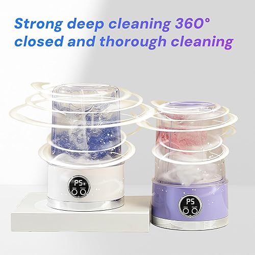 Miniatura 3 de Lavadora inalámbrica, mini lavadora portátil recargable para ropa interior, lavadora de ropa interior portátil, máquina de lavandería pequeña