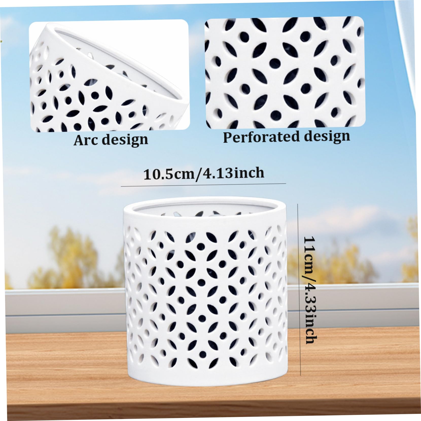 Doniczki do orchidei z otworami, 10,4 cm ceramiczna donica do orchidei, wiszący wazon, doniczki do użytku wewnątrz i na zewnątrz, do przesadzania lub nowych roślin