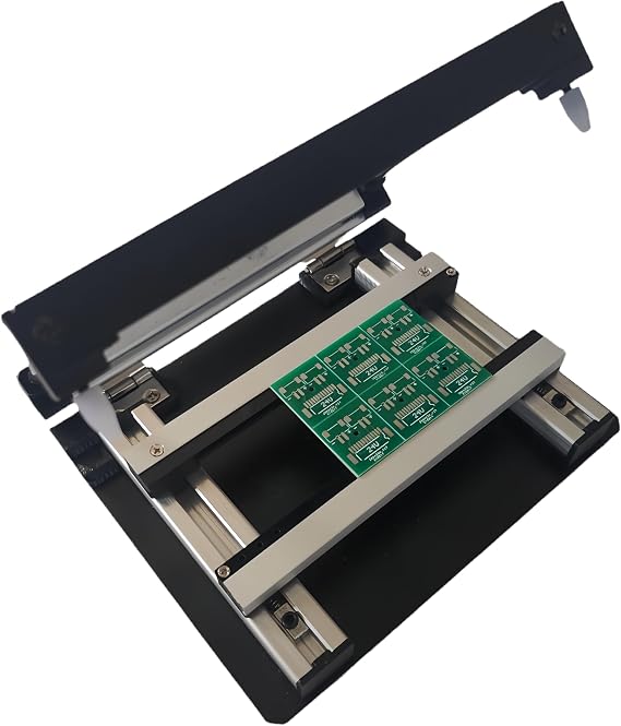 Manual PCB Stencil Printer Small Screen Printing Station, SMT Steel Mesh Solder Paste Printing Table with Adjustable Thickness Precision Printing for SMT Assembly & PCB Assembly