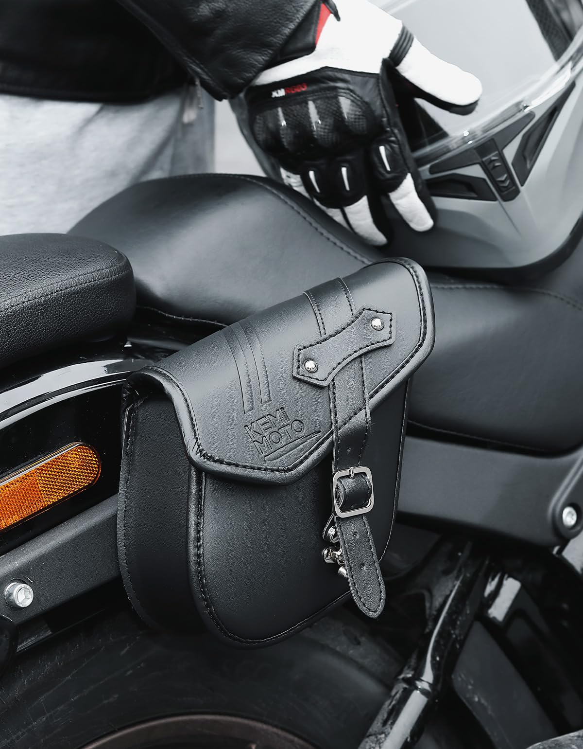 Amazon | KEMIMOTO バイク サイドバッグ アメリカンバイク用 サドル 