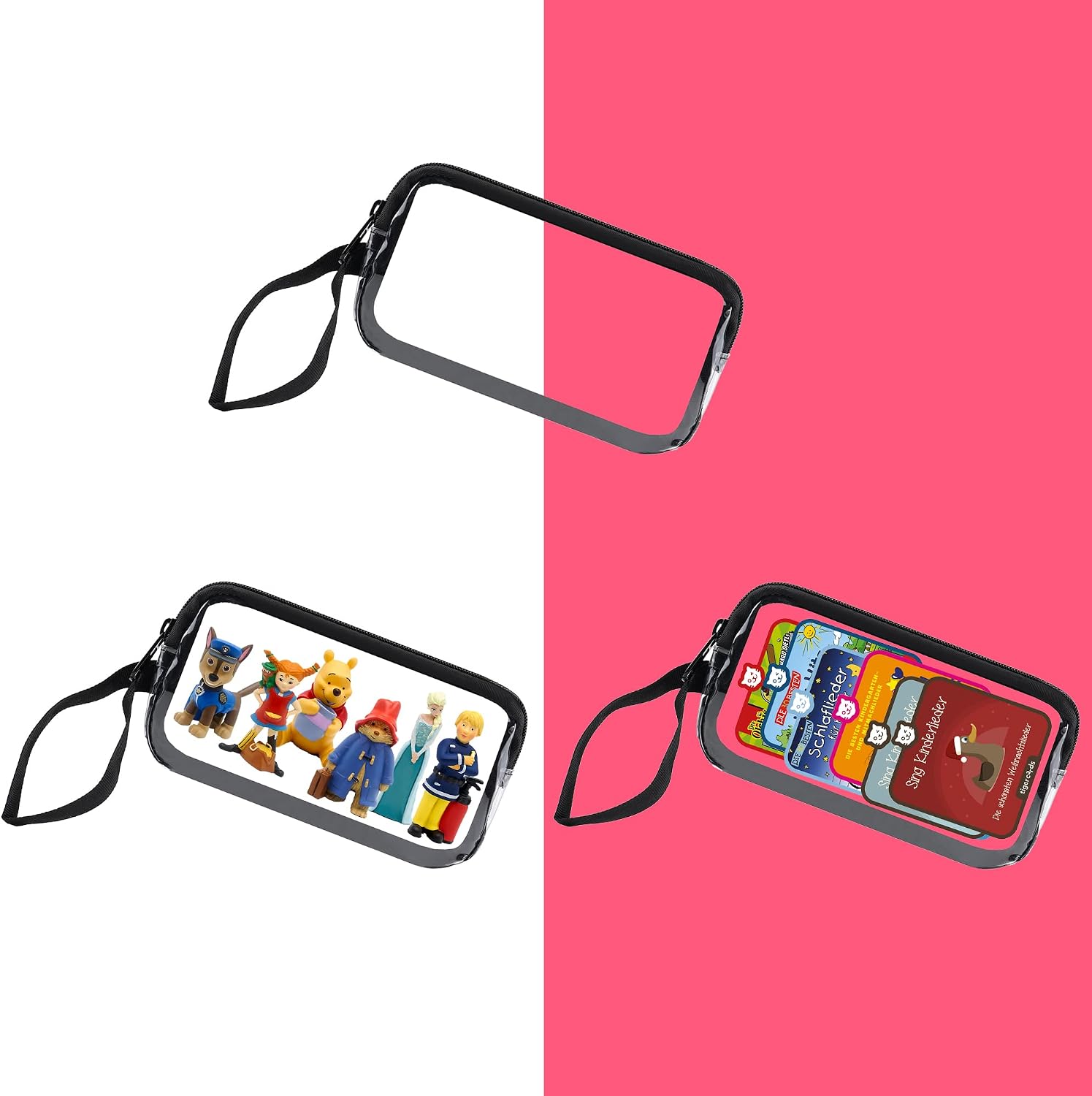 Annmore Carrying Case for Toniebox 1 and 2, with Compartment for Tonies Figures, Charger and Headphones, compatible with Yoto Player and Cards, Red