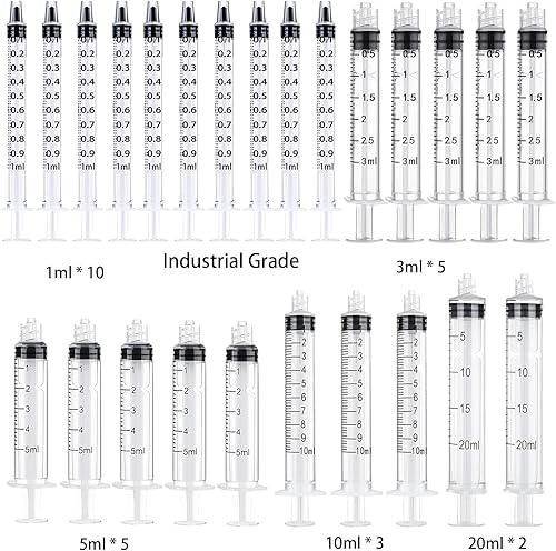 Miniatura 12 de Paquete de 40 dispensadores de medición de 0.0 fl oz, 0.1 fl oz, 0.2 fl oz, 0.3 fl oz, 0.7 fl oz, 0.7 fl oz, 14ga, 16ga, 18ga, 20ga, 22ga, 25ga