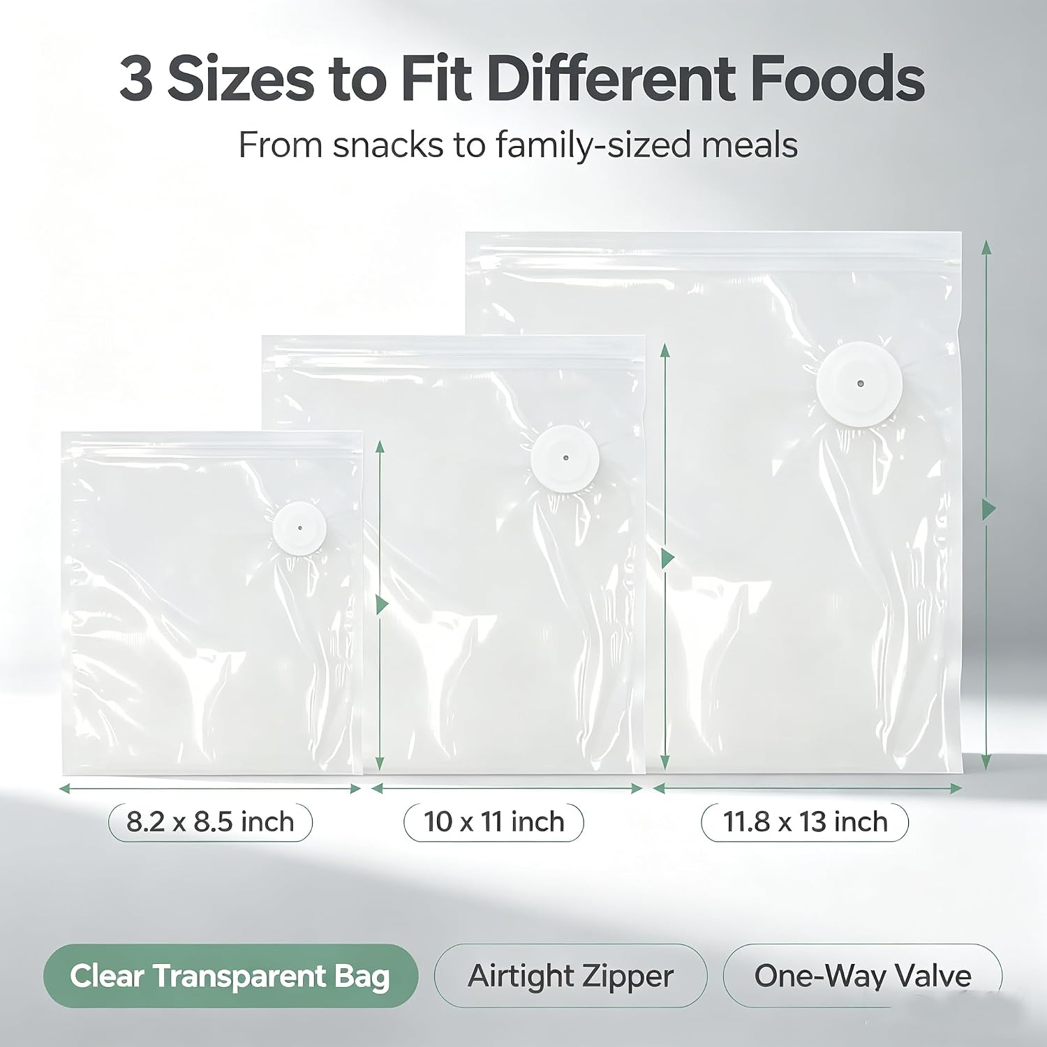 Reusable Vacuum Sealer Bags for Food, Dishwasher Safe, Odor-Resistant,Sous Vide Bags for Cooking and Freezer Storage Freezer,Microwave, Leak Proof for Leftovers, BPA Free Food Saver 30Pcs(S/M/L)