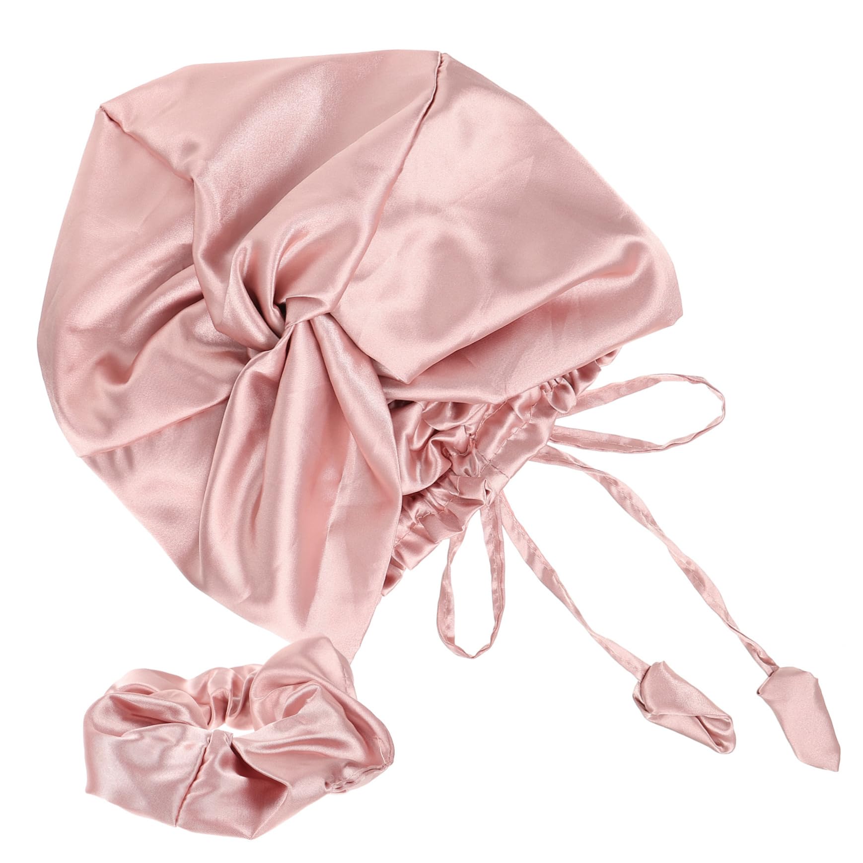 4juegos Bonnet Para Mujeres Con Diseño Twisted Gorro De De Satén Para El Cabello Rizado Diadema Color Champán
