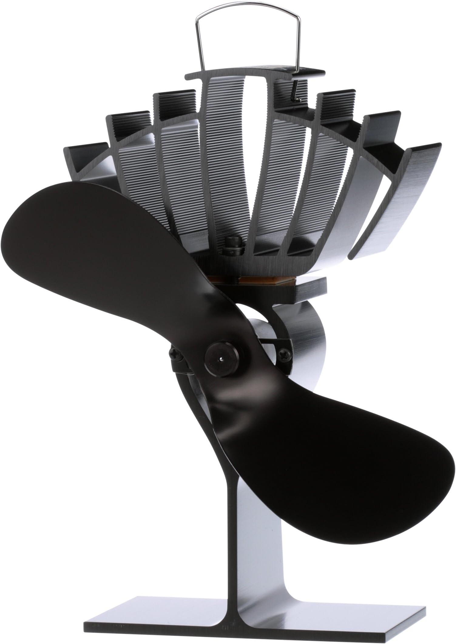 EcofanUltrAir, Classic Styled, Heat Powered Wood Stove Fan, 125 CFM, 810CAXBX, Mid-Sized, 7.9" Blade, Black