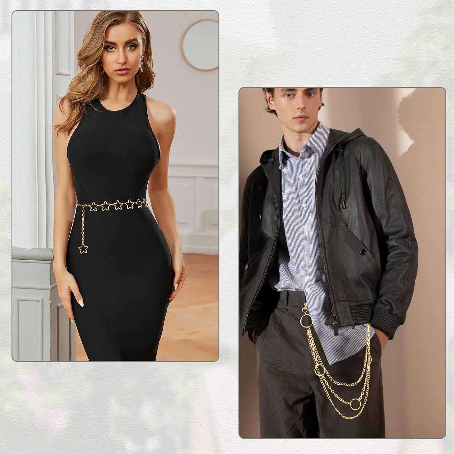 Waist Chain Belt Jeans Pants Chain, Punk Pocket Chain HipHop Wallet Chain for Women Body Belly Chain Goth Accessories Y2K Birthday - Image 6