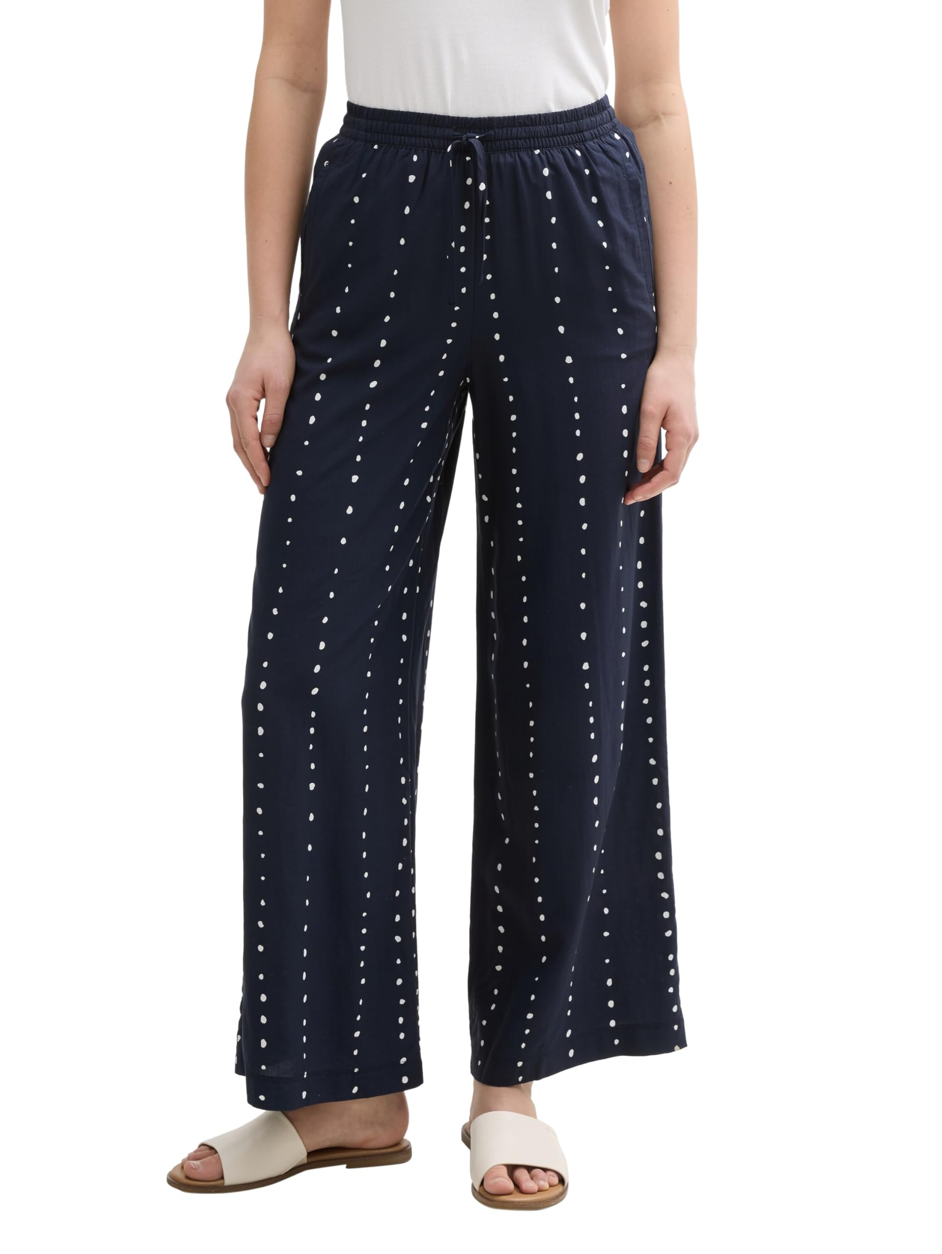 Tom Tailor Damen Loose Wide Leg Palazzo Hose