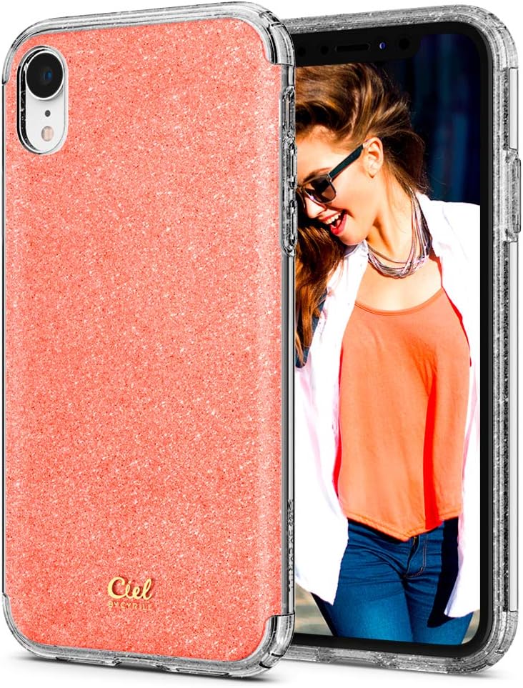 CYRILL Glitter Designed for Apple iPhone XR Case (2018) - Coral Glitter