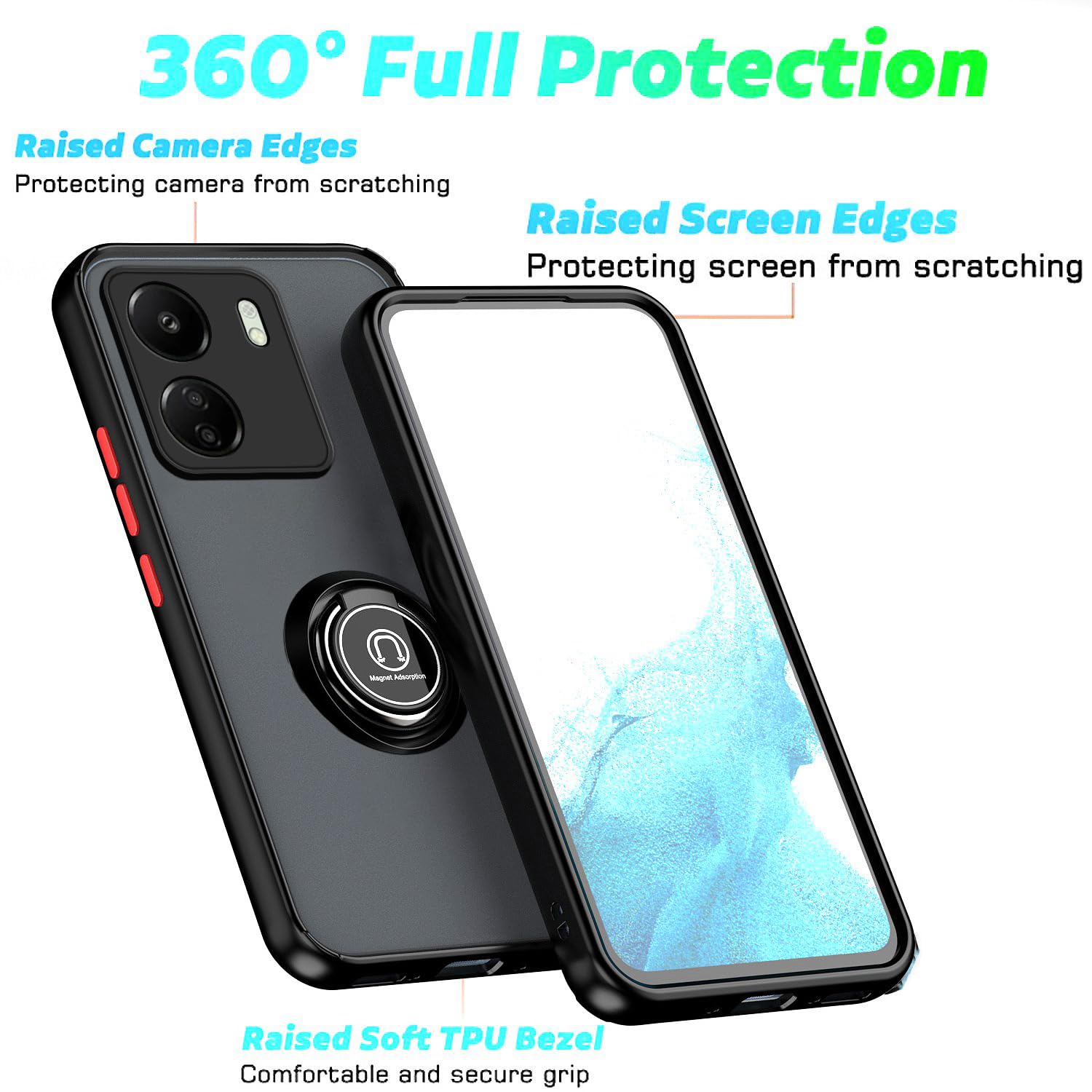 Cicili Custodia per Xiaomi Redmi 13C 4G / Xiaomi Poco C65 Cover Protettiva in Pelle Stand Card Slots Antiurto Custodia per Telefono Cellulare Redmi 13C 4G/Xiaomi Poco C65 Flip Cover, Blu marino