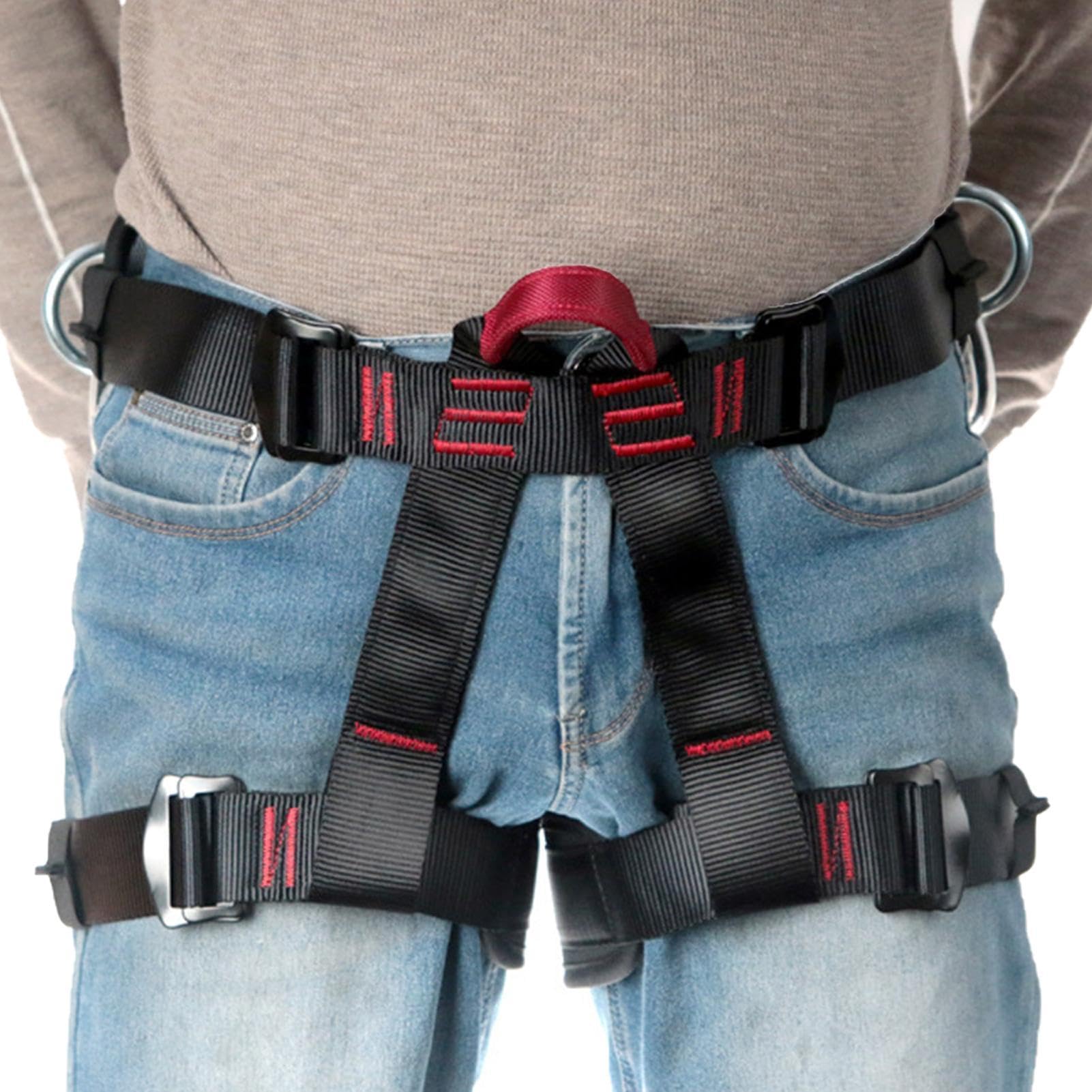 Arnés de Escalada para Hombre Equipo de seguridad ajustable | Arnés de Cuerpo Entero para Escalada para Montañismo, Rappel, Construcción, Principiantes y Profesionales