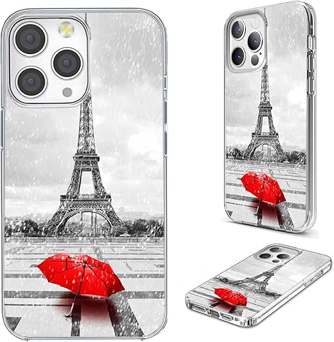 AKORAVO Funda para iPhone 13 Pro para mujeres y hombres y niñas protección completa a prueba de golpes delgada suave TPU transparente con diseño