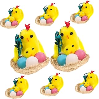 Amosfun 8 Pçs Pintinho De Páscoa Pendurado Bichos De Pelúcia Para Crianças Para Niños Brinquedos De Frango Para Crianças Brinquedo De Pelúcia De Frango De Pelúcia Favor De Festa De Páscoa