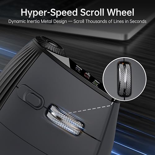 Miniatura 5 de Ratón vertical ergonómico inalámbrico, recargable Bluetooth ultra rápido desplazamiento 4800 DPI Ergo Mouse, 2.4G clic silencioso 6 botones Ratones