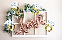 Vista 5 de 2 globos de Mylar de compromiso, compromiso de matrimonio, suministros de fiesta de despedida de soltera de boda.