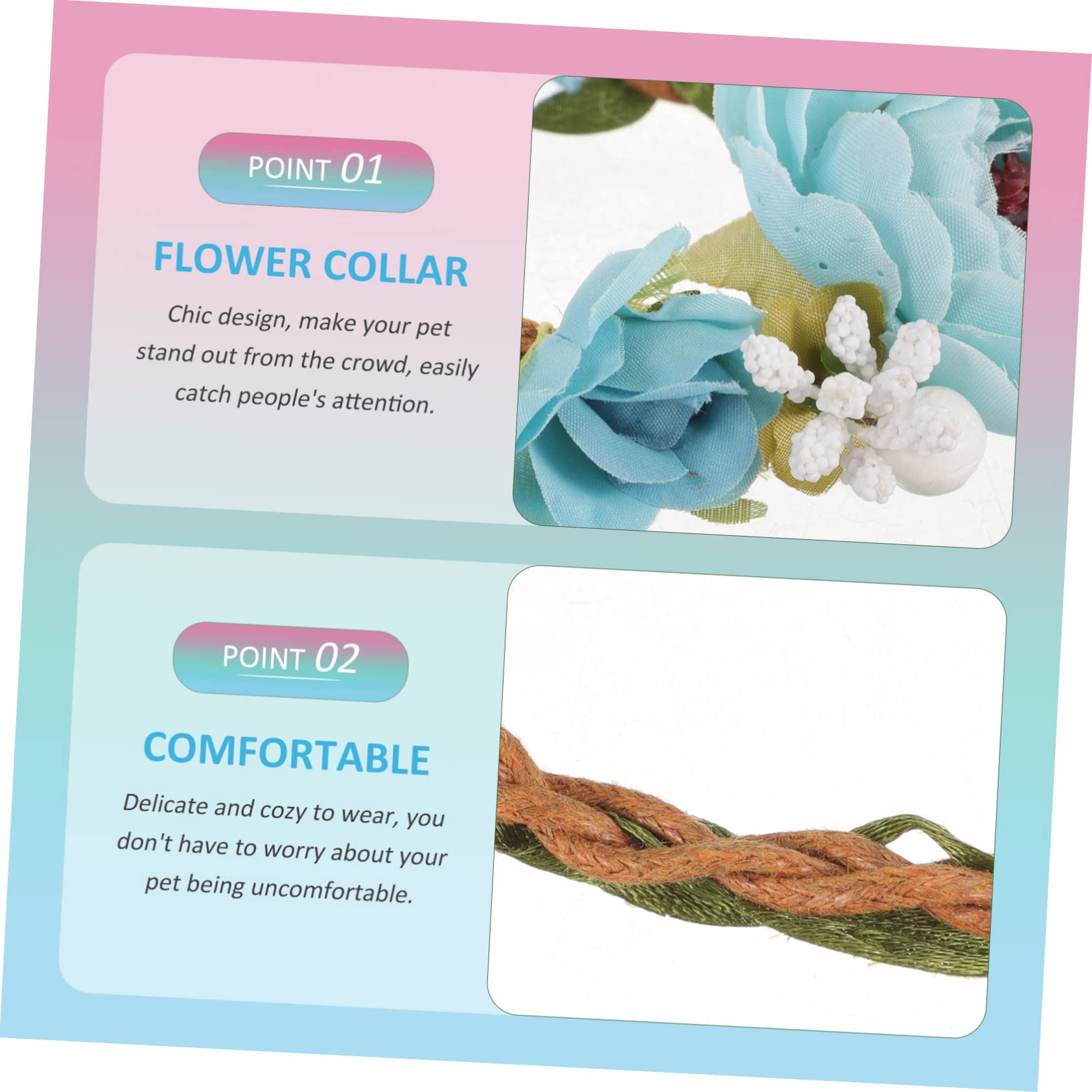 Happyyami 5pièces Collier Décoratif pour Chien Et Chat avec Fleurs Accessoire Mignon pour Petits Animaux pour Fêtes Et Occasions Spéciales