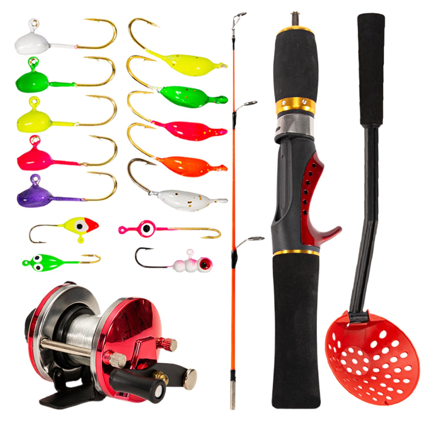 Postes de y bobinas combinadas con accesorios de cebo portátil completo 8