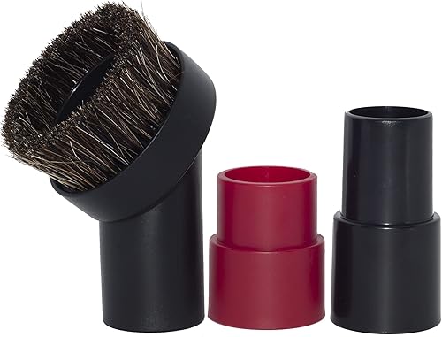 Repuesto de accesorio de cepillo de vacío de 1.25 pulgadas con adaptador de manguera de 1-1/4 a 1-3/8 pulgadas y adaptador rojo