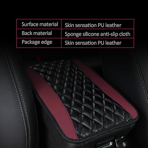 Miniatura 6 de TimNas Paquete de 1 funda para consola central de automóvil, almohadilla universal para consola central, funda impermeable para reposabrazos de