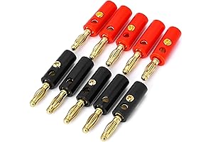 Mozeat Lens 10Pcs Speaker Banana Plugs 4mm Banana Plugs Speaker Banana