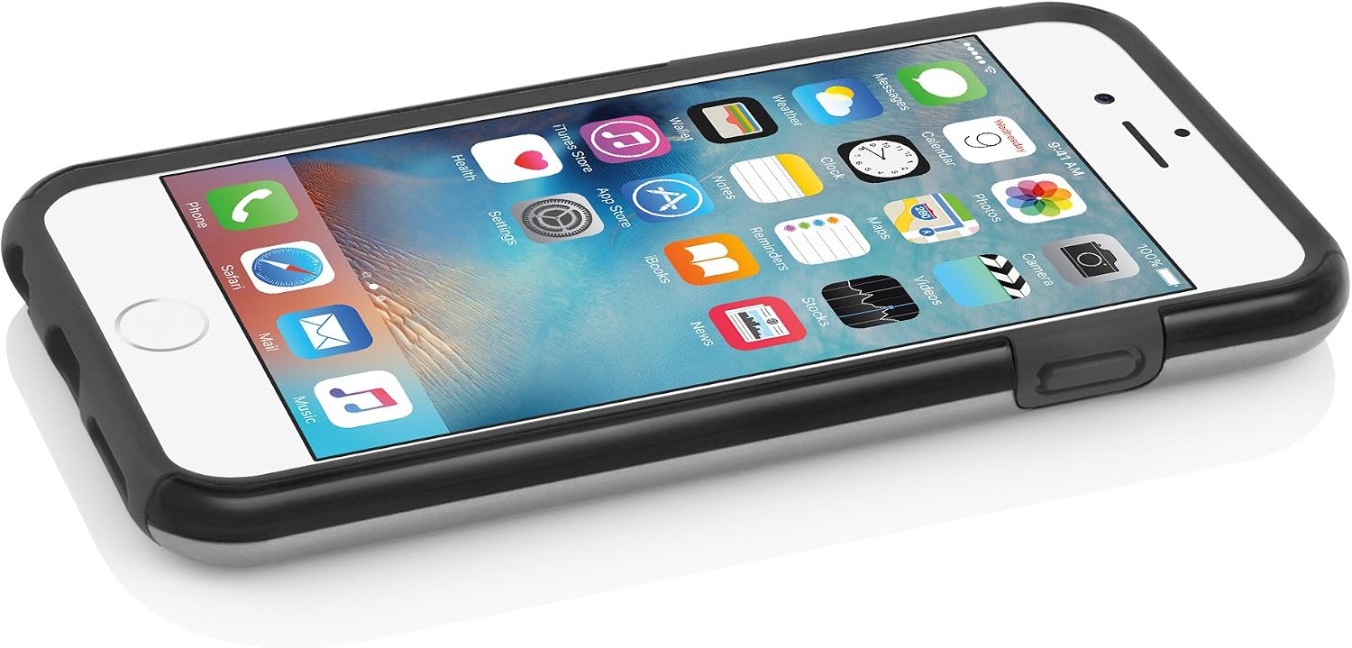 Incipio iPhone 6 Dualpro Shine Hard-Shell Case with Silicone Core - Retail Packaging - Silver/Gray