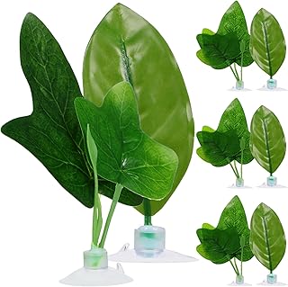 Balacoo Log Betta Almofada de Folha de Peixe Betta - 8 Peças Rede de Folha de Cama Betta para Peixe Betta - Local de Descanso Realista para Campos de Desova de Betta Cama de Descanso