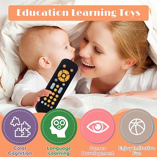 Miniatura 5 de Juguete de control remoto para bebé, juguete realista para niños pequeños con sonidos de luz, juguetes musicales educativos para bebés de