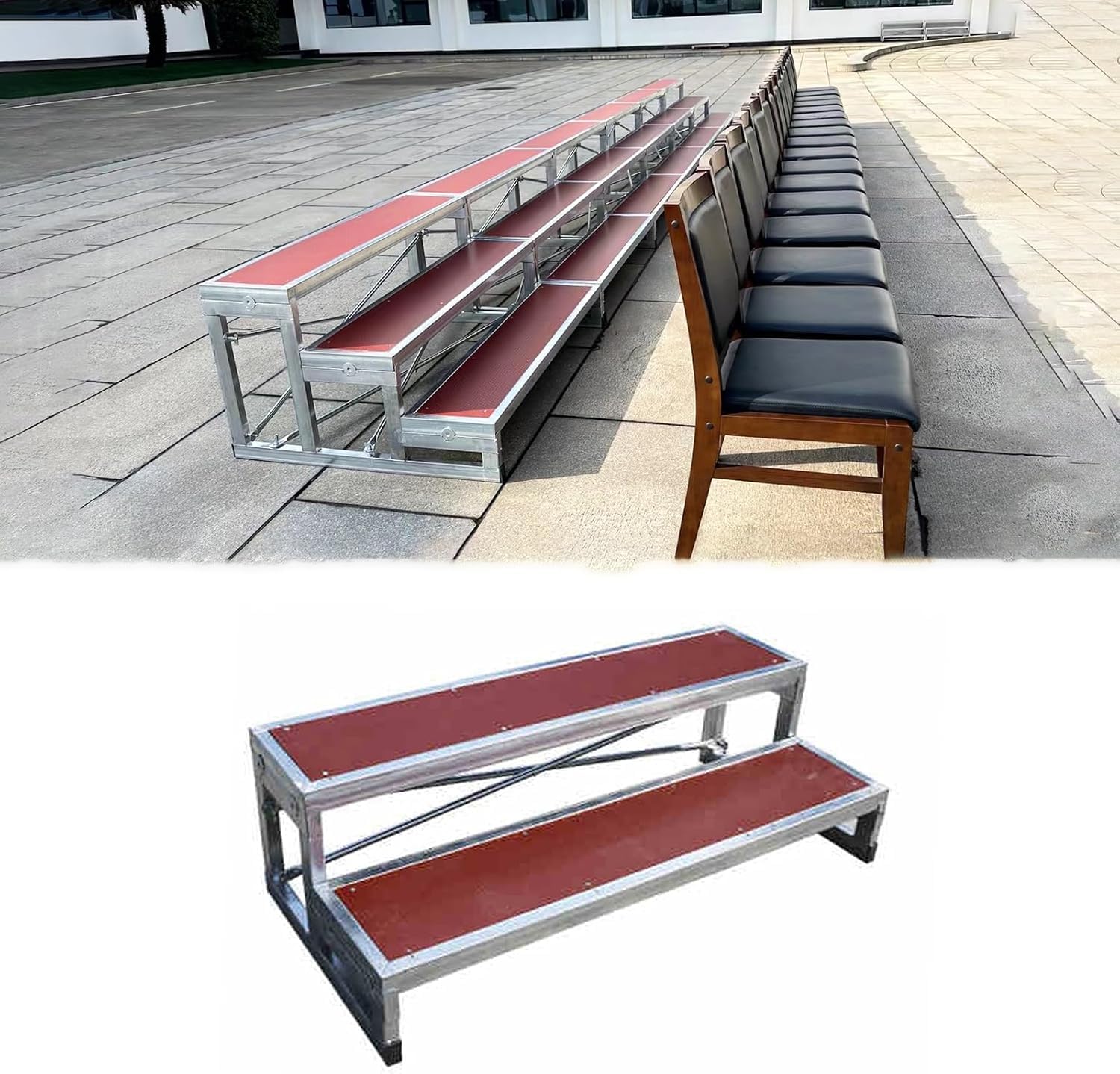 K3mq9rw 2 Tiers Modular Stage Flooring A Lightweight Stage Platform Designed Specifically For Schools, Events And Performances(2 Tiers)