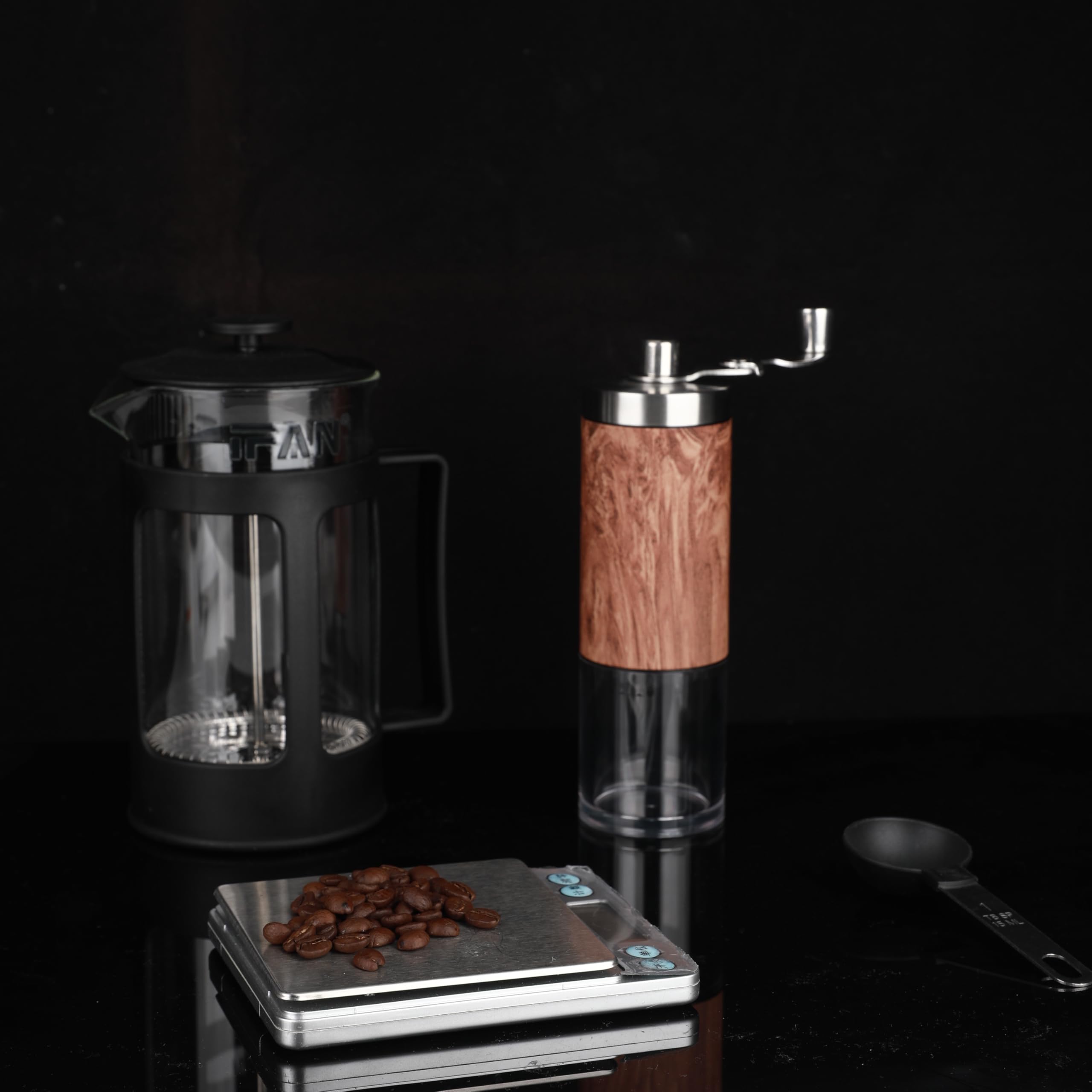 Generic Manual Coffee Grinder, Wood, Ceramic, Grinding, Nutural Wood, Regular size - Image 3