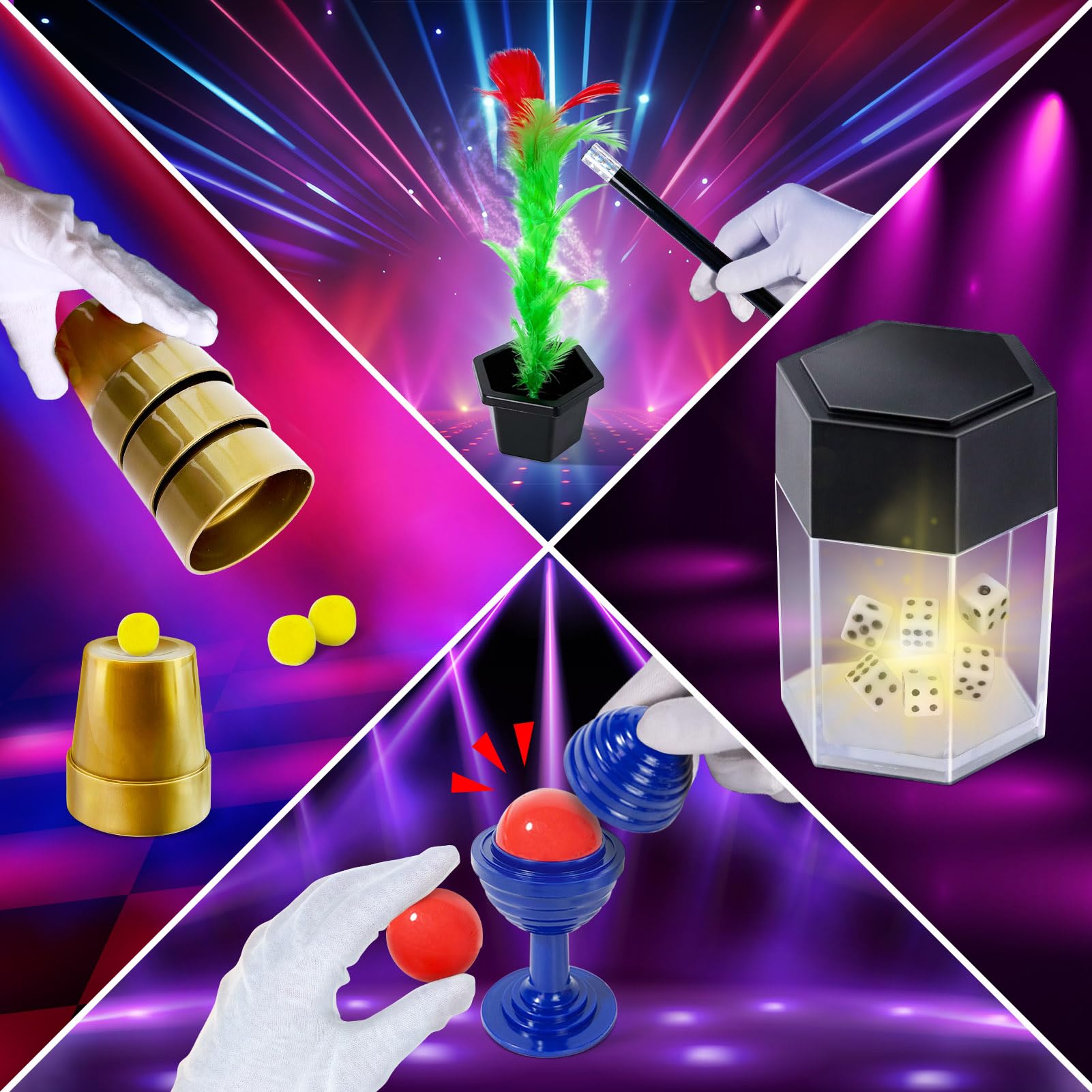 PATIFEED Magic Kit, 50+ Magic Tricks for Kids with Instructions for Each Trick to Perform Magic Set for Girls Boys Beginners - Image 3