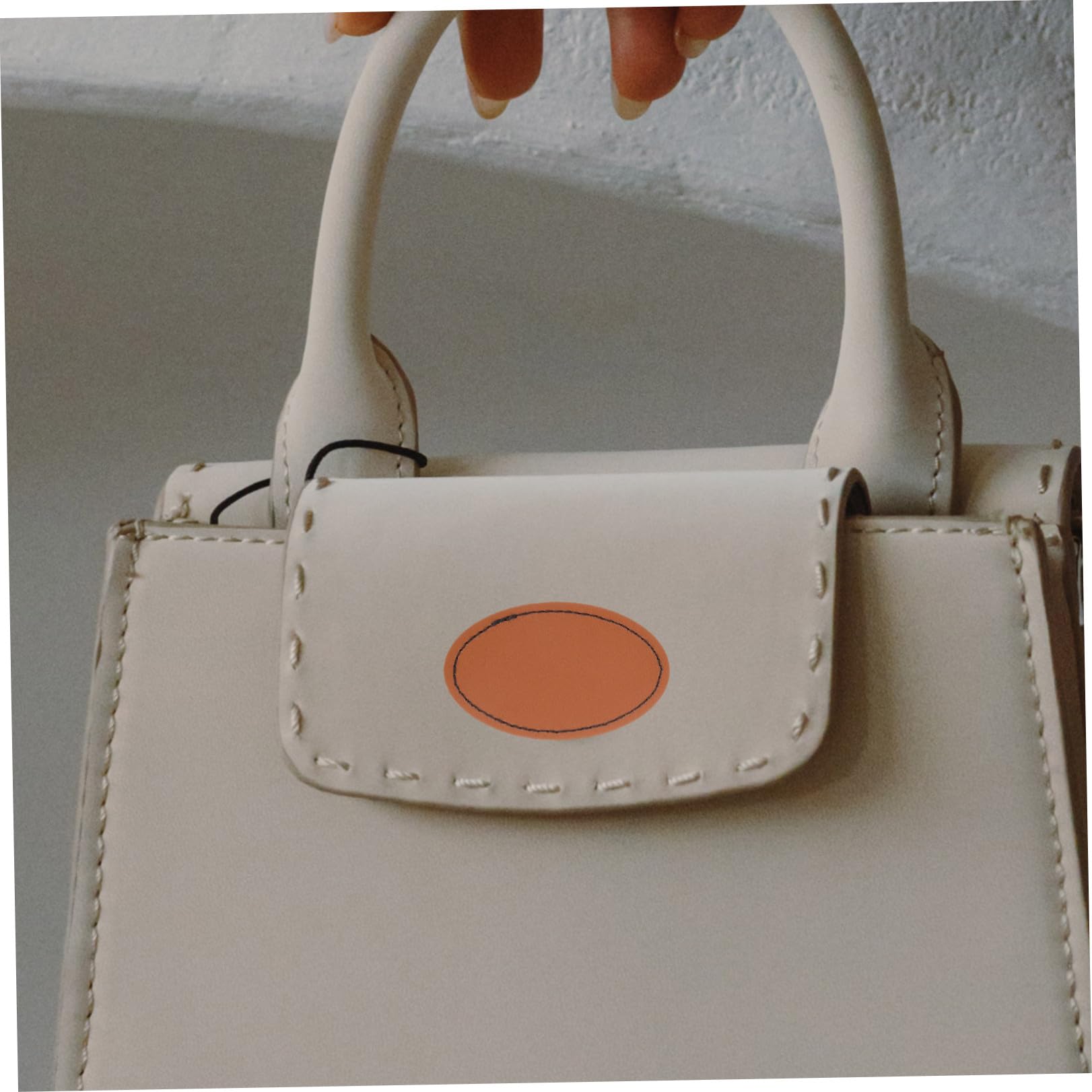 VILLCASE Pu Leder Nähetiketten Klassische Formen (rund Oval Rechteckig) zum Aufnähen und Aufbügeln 15 Stück für Selbstgemacht Kleidung Schuhe und Hüte