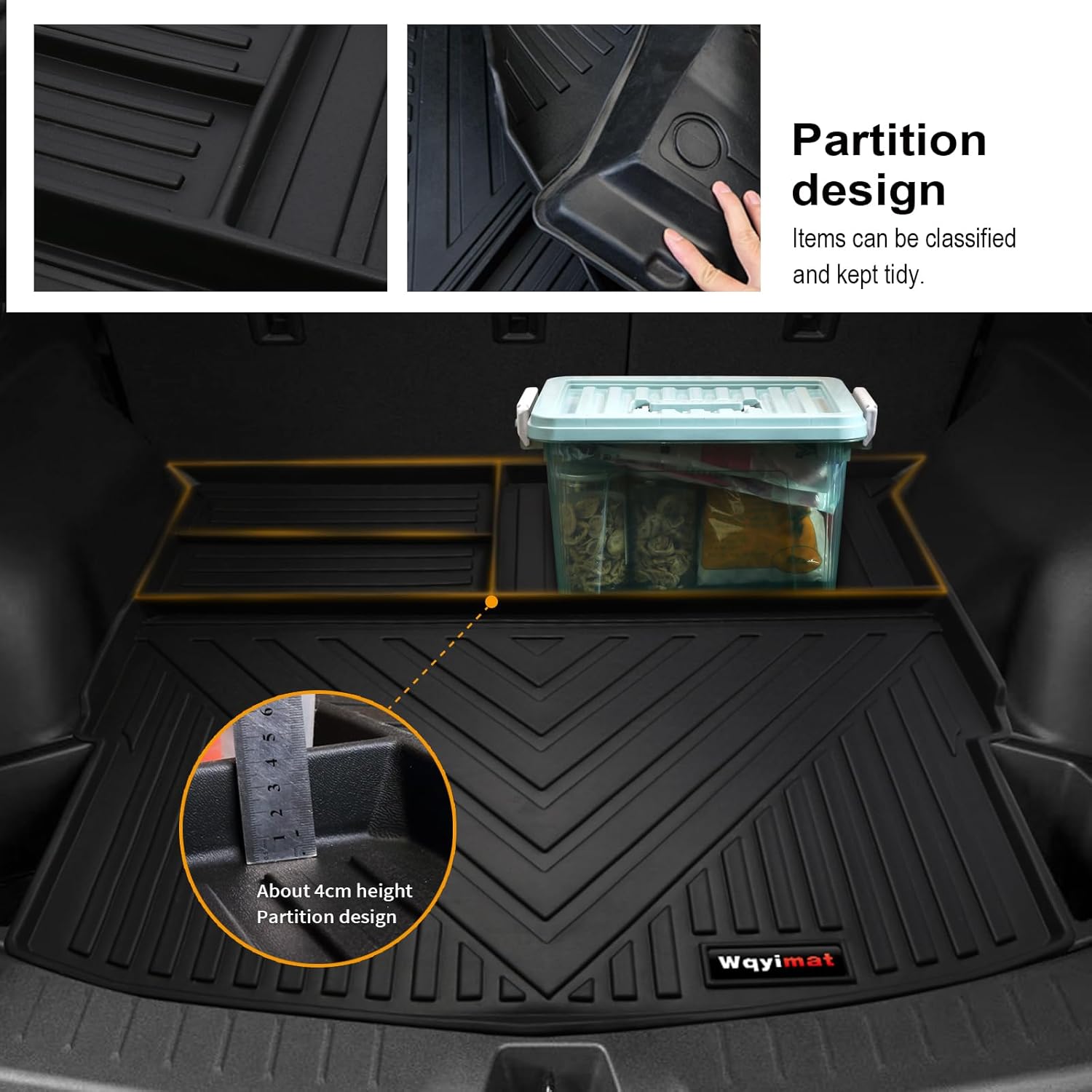 Custom Fit for 2019-2024 2025 Chevrolet Blazer Floor Mats and Cargo Liner Chevy Blazer Accessories All Weather Rubber Protection Mat (Floor Mats+Cargo Liner) - Image 3