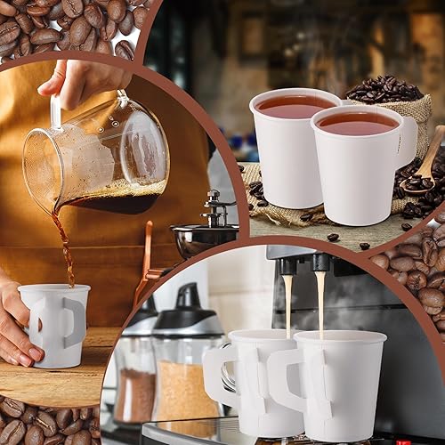 Miniatura 6 de Tioncy Paquete de 600 tazas de té desechables con asa, tazas de té de papel de 6 onzas para café, cóctel, té, cacao, jugo y más