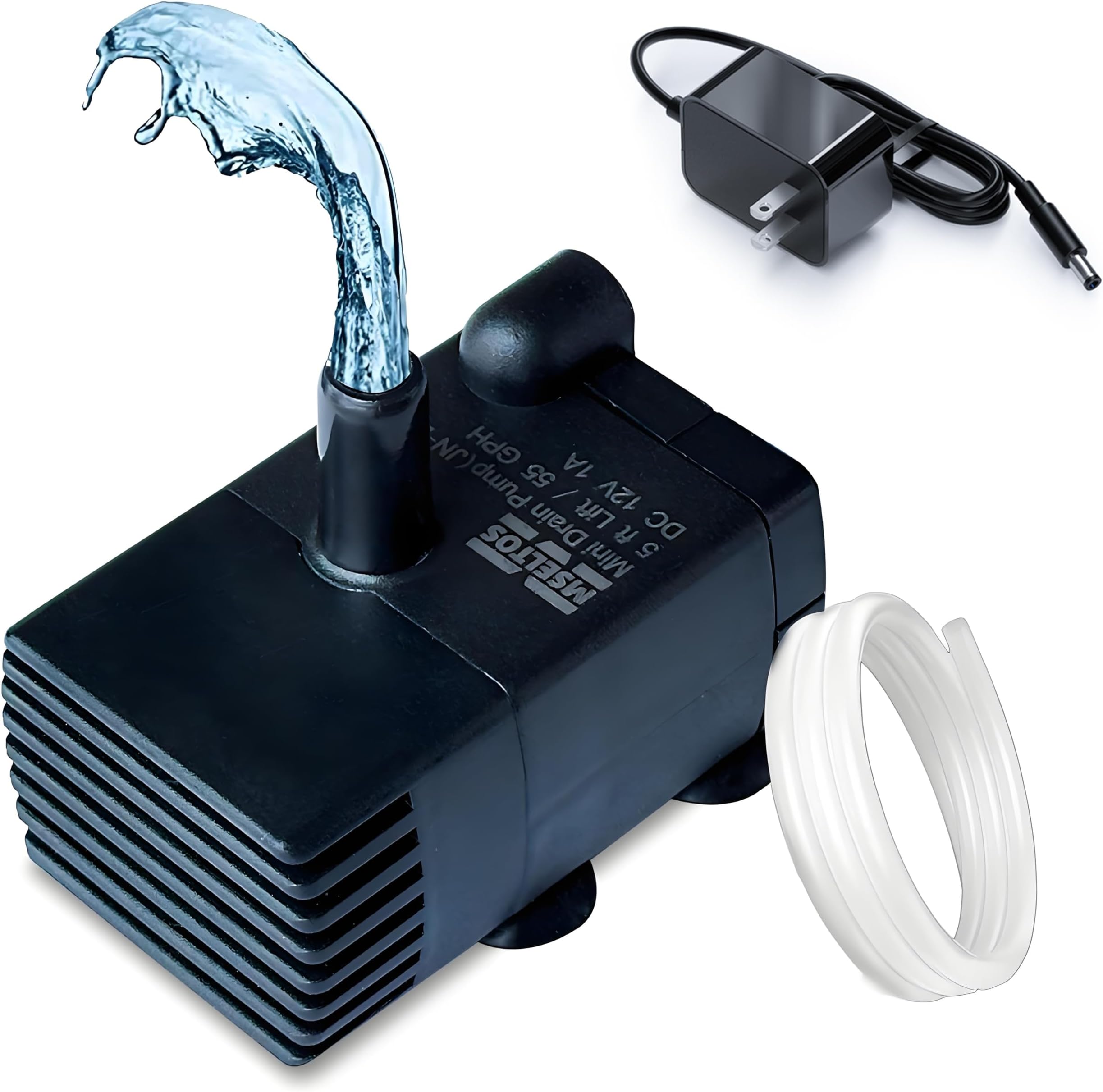 Automatic Small Sump Pump with Water Sensor, 5 FT Lift 55 GPH 115V/230V Mini Condensate Pump with Float Switch, Water Removal for Dehumidifier, Air Conditioner, Ice Maker, Basement, Auto On Off
