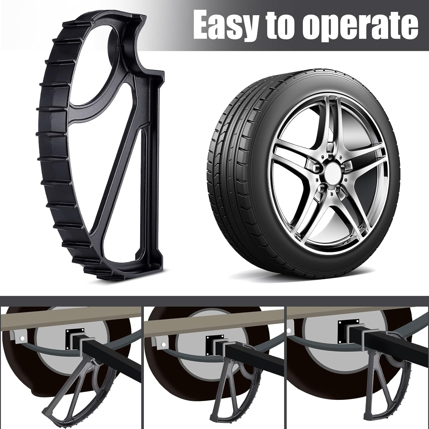 Gisafai Easy Lift Jack Boat Trailer Jack Single Axle Vehicles Easy Lift Heavy Duty Boat Lifting for Cars, Motorcycle, Trucks, SUVs, Vans(Black)
