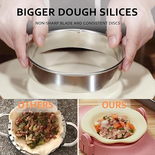 Miniatura 8 de MUMSUNG Máquina de bolas de masa juego de moldes de prensa de empanadas con cortador de masa juego de moldes de bola de masa para Pierogi Pastelitos