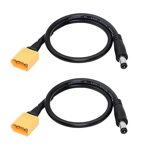 SinLoon Cable adaptador XT60 XT60, cable de carga XT60, conector de bala macho de CC de 0.217 in x 0.098 in para alimentación de monitor Fatshark disponible en Yaxa Peru