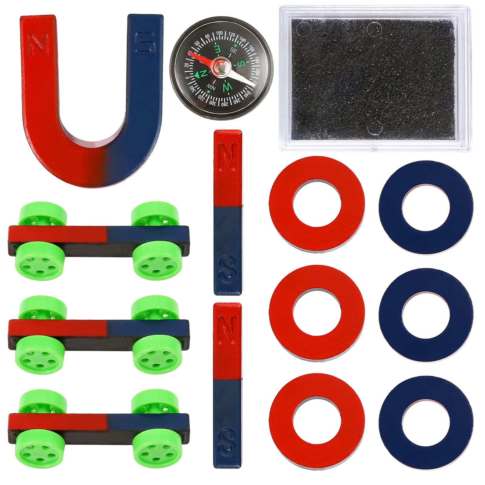 Sntieecr Labs Junior Science Magnetism Set for Experiment Education, Science Experiment Tool Educational Physics Experiment for Kids Teen