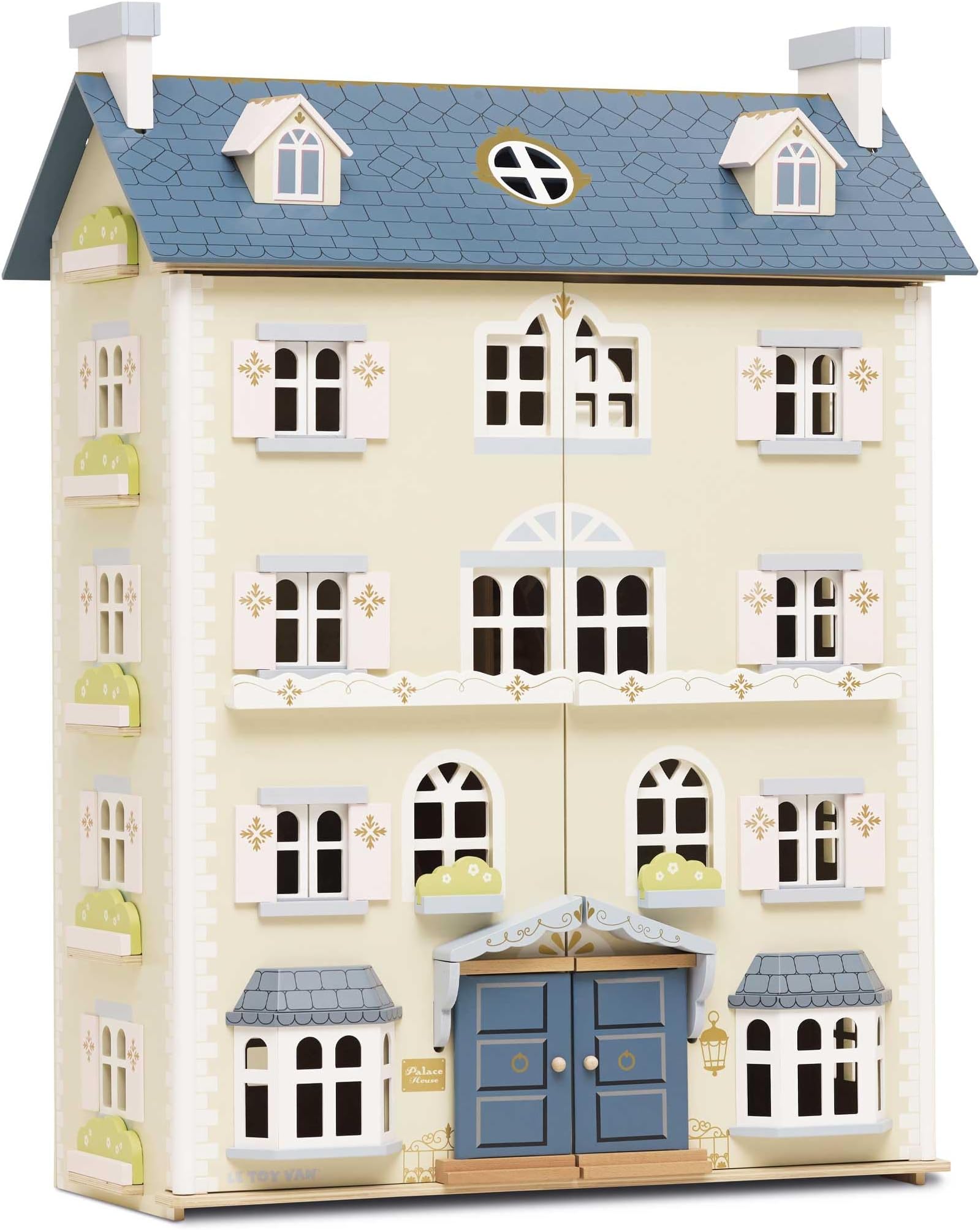 Palace House Large Wooden Doll House | Great As a Gift | 5 Storey Wooden Dolls House Play Set - Suitable for Ages 3+
