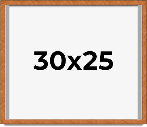 Miniatura 312 de Marco marrón de 18 x 24 pulgadas, marco de madera maciza de nuez de miel, ancho de moldeo de 0.875 pulgadas, profundidad de rabo de 0.875 pulgadas