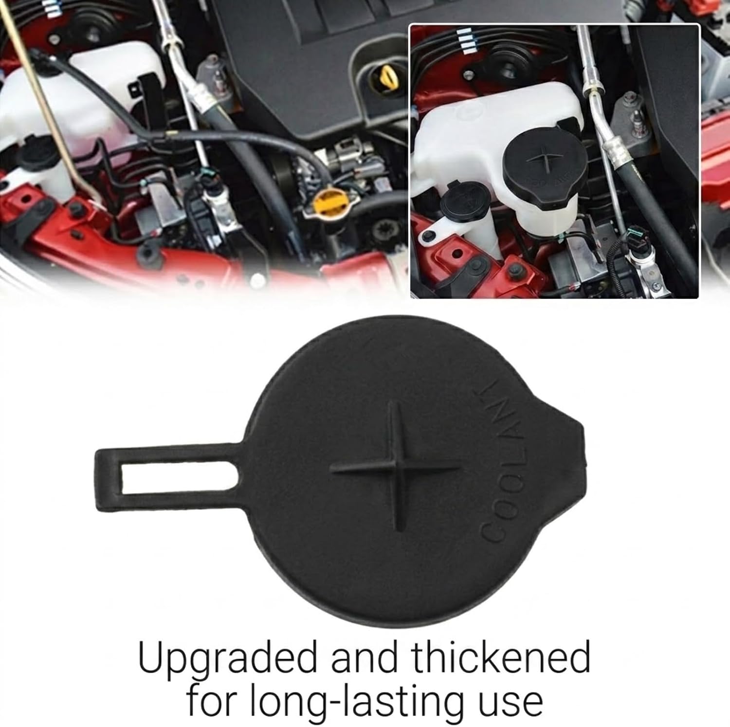 Engine Coolant Reservoir Tank Lid Cap Cover 16471-23030 1306F5, Radiator Expansion Tank Water Bottle Cover Replacement for Toyota Corolla 2014-2019, Yaris 2007-2018