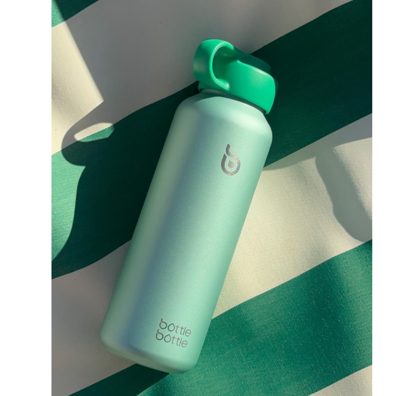BOTTLE BOTTLE Wasserflasche für kohlensäurehaltige Getränke, 590 ml, isolierte Flaschen für kohlensäurehaltige Getränke, halten Kohlensäure länger, auslaufsicher, für Sport, Reisen, Schule (grün)