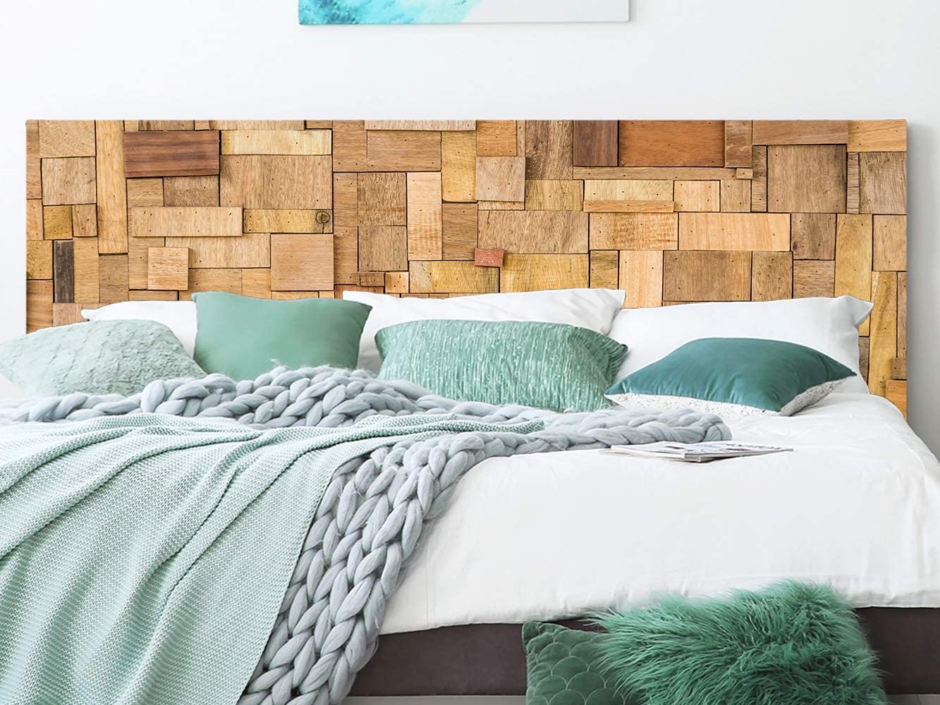 Oedim Cabecero Cama Pegasus Rectángulos de Madera 135x60cm, Disponible en Varias Medidas, Cabecero Ligero, Elegante, Resistente y Económico-