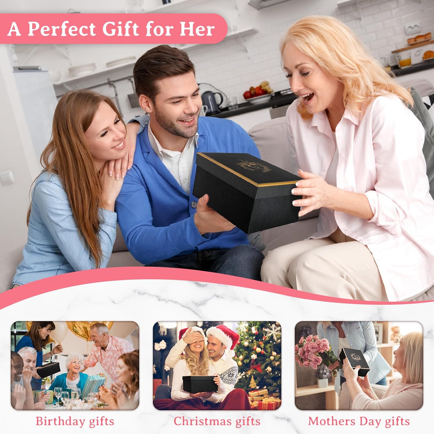 Funny Birthday Gifts for Women - 14Oz Not a Day Over Fabulous Coffee Mug Printed with Gold, Happy Birthday Gift Ideas for Her Bday, Mom, Sister, Best Friends Female, Christmas Ceramic Cup Gift, Pink - Image 7