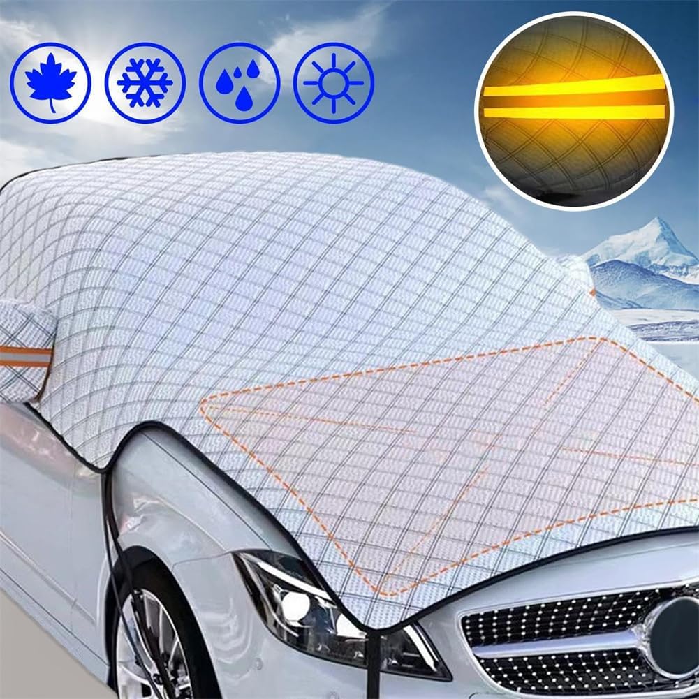 Protezione Parabrezza Copertura per Fiat 500L Trekking/Cross 2013-2018, Copri Parabrezza per Auto Inverno Antineve Antipolvere Antighiaccio Inverno Accessori