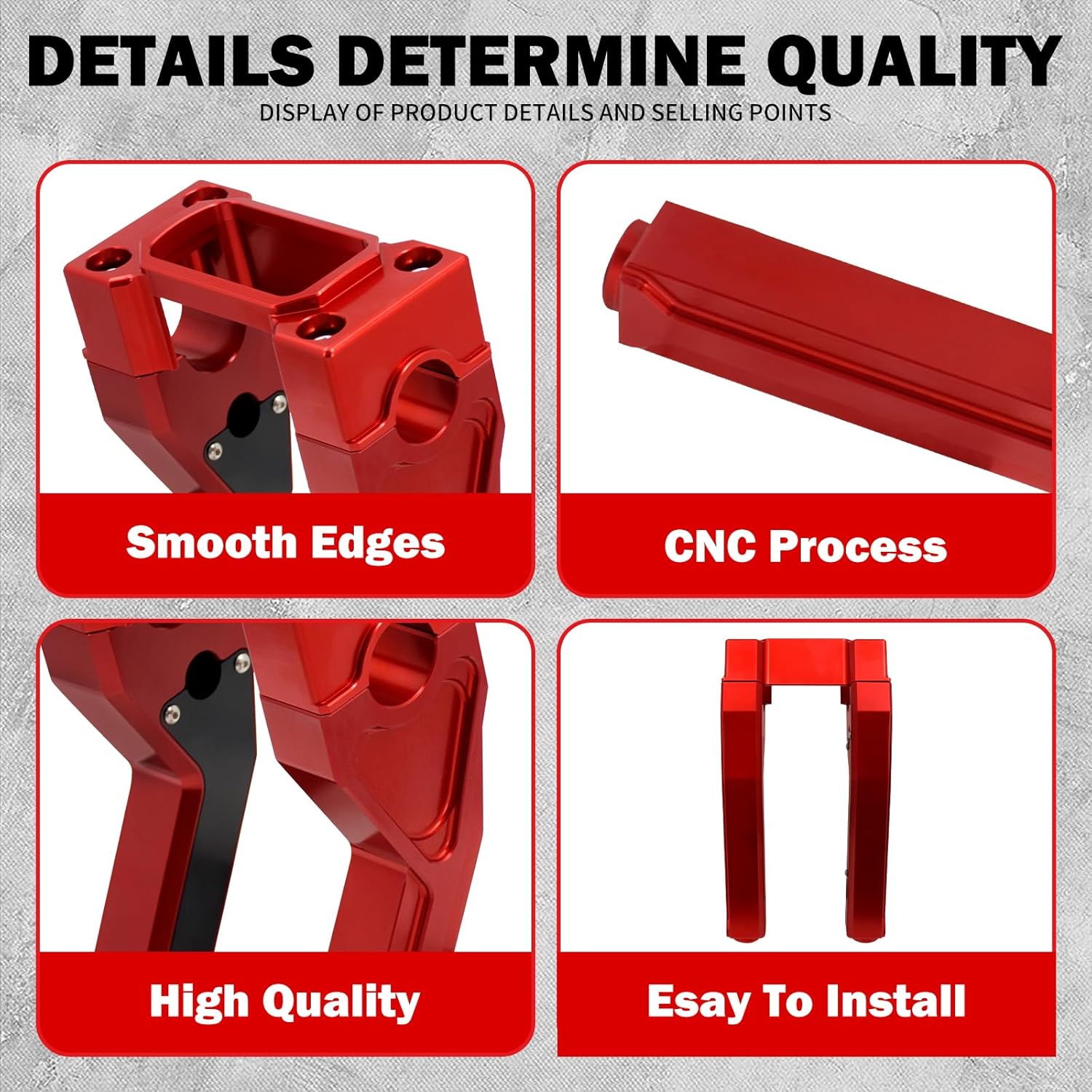 Motorcycle Handlebar Risers Handle Bar Riser Fit For Harley Softail Sport Glide Street Bob Lowrider ST FXST 2018-2023 with 1.0" Clamping Area (Black 6 inch tall)