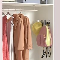 Vista 6 de Heavy Duty Self-Adhesive Coat Hooks, Stainless Steel Towel Hooks for Bags, Towels, Robes, Hats, Aprons – No Drill Bathroom, Kitchen, Hotel Wall
