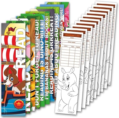 30 marcadores para colorear surtidos con registros de lectura (10 diseños, 3 de cada uno)