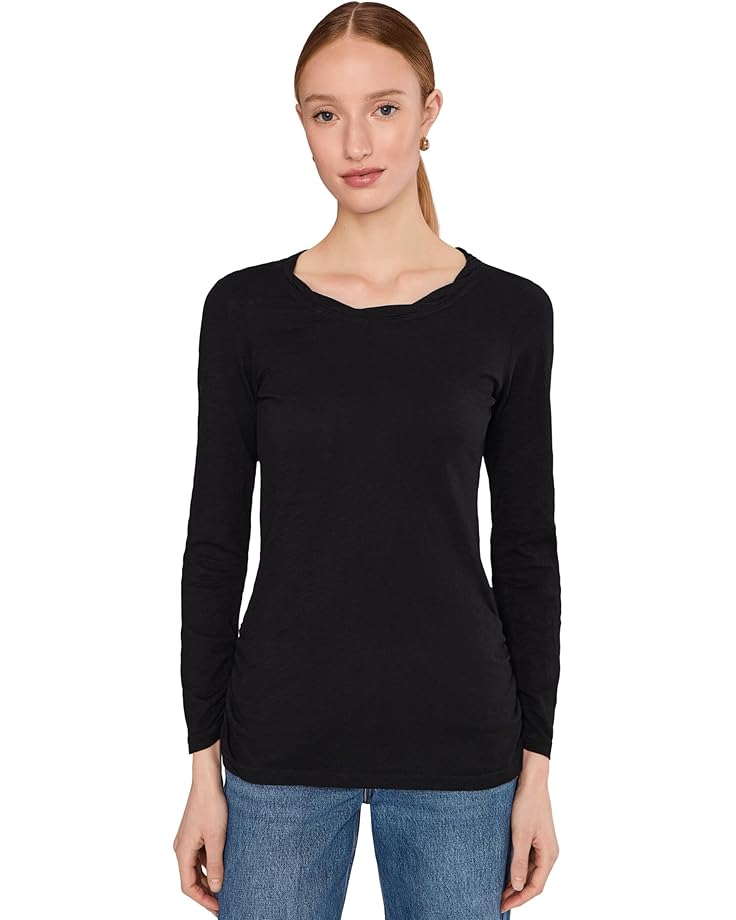 Mod-o-doc Long Sleeve Twisted Scoopneck Tee - Main View