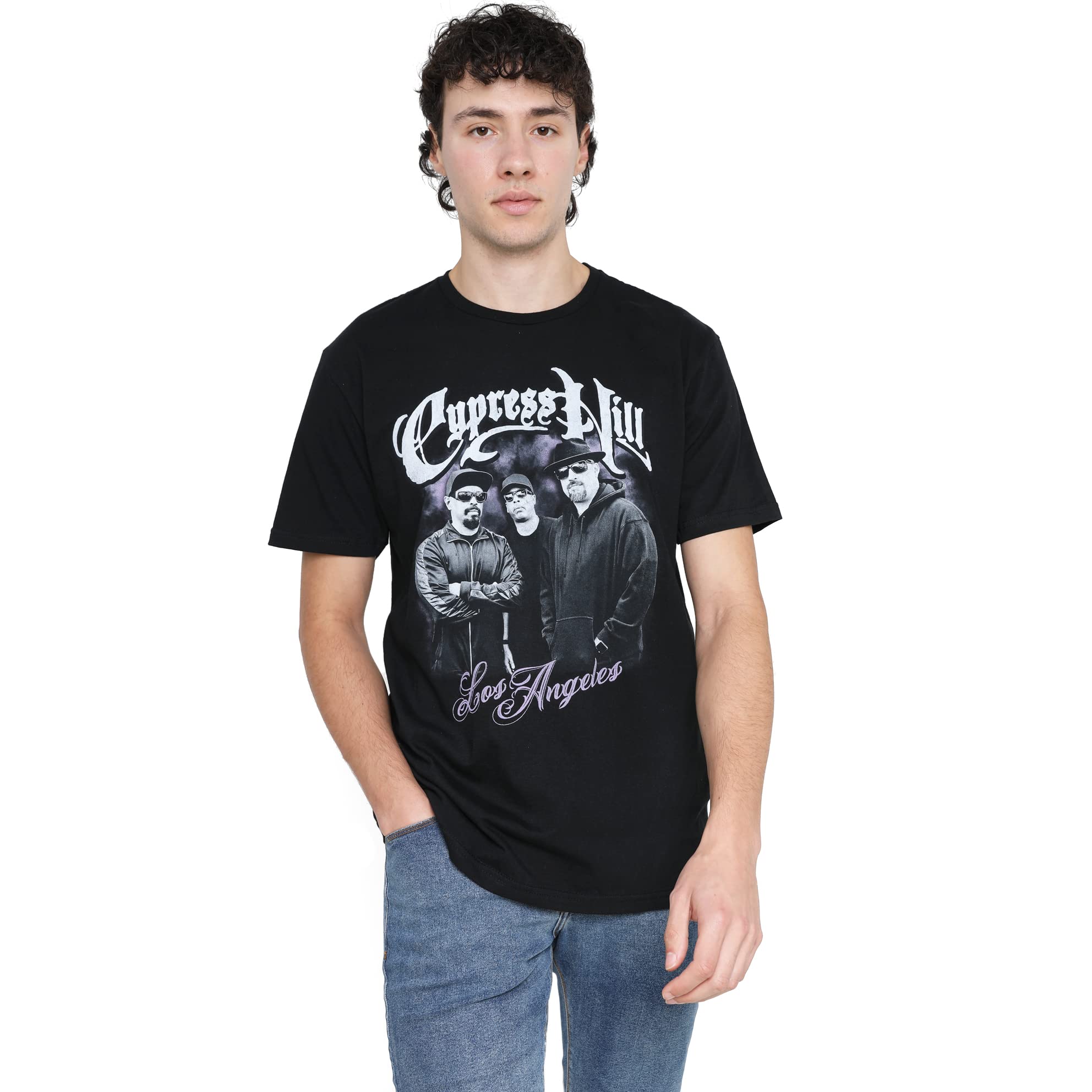 Cotton SoulCypress Hill Los Angeles Mens T Shirt, Black